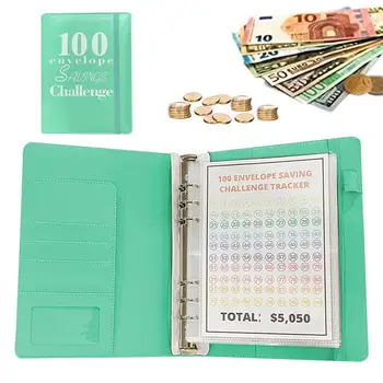 100 Obálky Úspory Výzvou Binder Rozpočtu Kniha S Peňažné Obálky Úspory Spojiva A Výzvy Peniaze Obálky Pre Peniaze