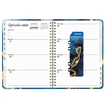 2023 Plánovač Agendy Notebook S PVC Záložku pevná Väzba Dvakrát Drôtu Špirály Vestník Notebook Týždenný Plánovač zo Dňa januára 2023