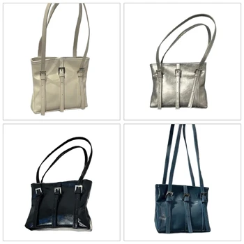 2023 Vintage Tote Bag Módne Kožené Kabelky Veľkú Kapacitu Nákupní Taška pre Ženy Všestranný Farbou Taška cez Rameno