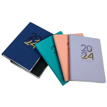 2024 Angličtina/Španielčina Notebook Denný Plán 365 Dní Notebook 156 Stránok Denníka Knihu, 14.5x21cm