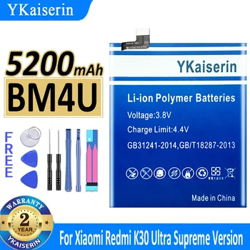 5200mAh YKaiserin Batérie BM4U Pre Xiao Redmi K30 Ultra K30Ultra Najvyššieho Verzia Bateria