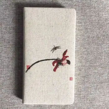 A6 Kreatívny Produkt Literárny Retro Denník Bielizeň Notebook Horizontálne Línie, Poznámkový Blok Čínskych Kvetov Kreatívne Darčeky