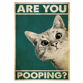 Ak Ste Shitting Mačka Obrázok, Plagát, Kúpeľňa, Wc Dekorácie Hosť Kúpeľňa Wc, Kúpeľňa Pre Hostí