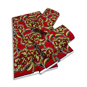 Ankara Textílie Afriky Skutočný Vosk Tlač Tkanina 100% Bavlna Vysokej Kvality 6 Metrov Afriky Textílie Na Spoločenské Šaty Nigéria Ankara Vosk