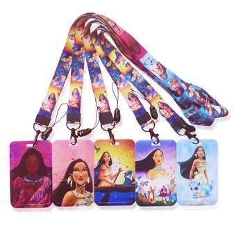 Disney Princezná Pocahontas Žien Plastové Anime ID Držiteľa Karty ID Odznak Posuvné Práce Meno Značku Autobusu Držiteľa Karty Drop Shipping