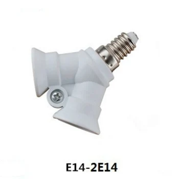 E14-2E14 základné Svetlo Lampy je Adaptér Držiaka Zásuvky Converter Nastaviteľné 220-230V PBT Pre Fotografovanie/bytové Doplnky