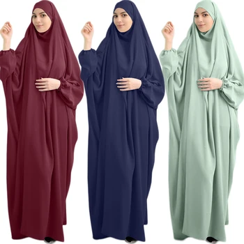 Eid Ramadánu Režijné Modlitba Odev, Šaty Moslimských Abayas Khimar Ženy Abaya Kaftan Islamský Hidžáb Oblečenie Arabčina Kapucňou Skromné Abayas