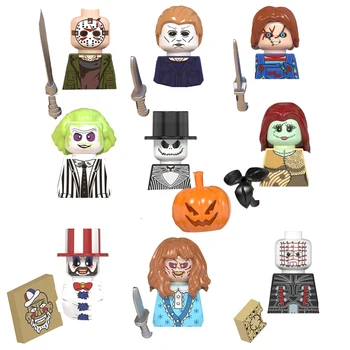 Halloween Horror Movie Stavebné Bloky Jason Dieťaťa paly billy kričať vrah eric darven freddy mini Akčná hračka Údaje.
