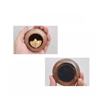 Japonský Štýl Dopamínu Malé Okrúhle Vajcia Sacie Dvere Záznam Typu Zvonček Magnet Visí Veterné Zvonkohry Čierny Orech