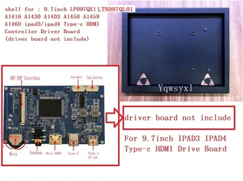 Kovový plášť Pre IPAD3 / 4 Typ-c HDMI Ovládač Rady (vodič doska neobsahuje) 2K 2 048 X 1 536 LP097QX1 A1416 A1430 A1403 A1458 LCD