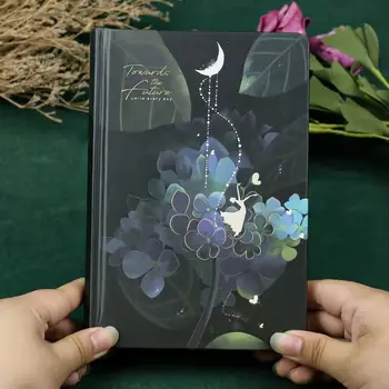 Krásne Kvety, Farby Stránke Ilustrácia Roztomilý Notebook 188X128MM Študent Plánovač Program poznámkový blok 224 Stránok pevná Väzba Denník Kniha