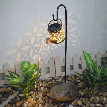 LED Solárne Svetlo Zavlažovanie Môže Sprcha String Svetlo Vonkajšie Trávnik Lampa Dvore Krajiny Svetlo Záhrada Lampa Vodopád Lampa Garden Dekor