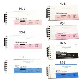 Loose-leaf Náplň, Papiere 7-otvor Poznámka Dokumentov na A5/B5 Loose-leaf Notebook Binder Plánovač 60 Účtovná Linajkované/Mriežkovaného Papiere