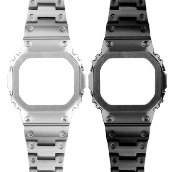 Nové Upravené Vyhovovali watchband Pre Casio G-SHOCK DW-H5600 Séria Nerezovej ocele kovový Rám hodinky puzdro + pútko Repair Tool