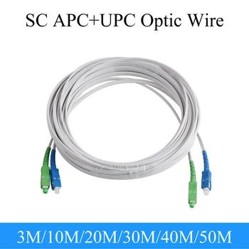 Optické Rozšírenie Drôt SC UPC+APC na UPC+APC Single-mode 2-Core Krytý Prevod Optického Kábla 3 M/10 M/20M/30 M/40 M/50M