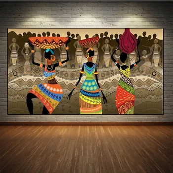 Plné Námestie Diamond Maľovanie Abstraktné Čierny Africký Tanec Žena Mozaiky Vyšívanie Obrázok Diamond Výšivky Predaj Domova