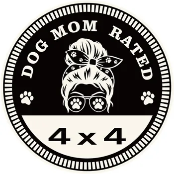 Psy Mama Odznak Menovitý Auto Znak, 4 x 4 Packa Tlač 3D Kovové Auto Kola Znak Obtlačky Auto Odznak odtlačkový aršík Nálepiek Kompatibilné