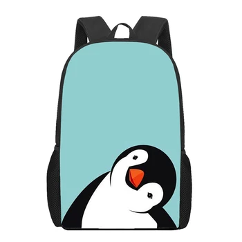 Roztomilý Kreslený Penguin 3D Tlač Detí, Školské Tašky Detský Batoh Pre Dievčatá Chlapci Študent Knihy Tašky Veľkú Kapacitu Batoh