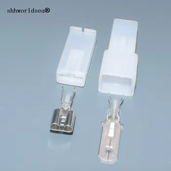 Shhworldsea 1pin 6,3 mm Automobilový Konektory Konektor Puzdrá Terminálu Bloky 180905 180916