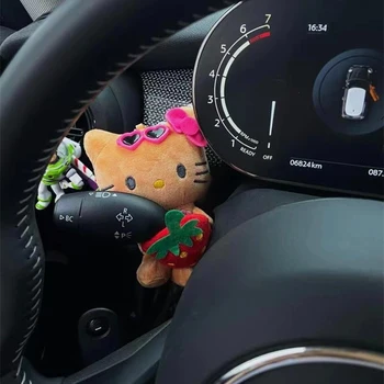 Strawberry Ahoj Kitty Oblečenie Pre Bábiku Auto Auto Stierač Dekorácie Kawaii Sanrio Kitty Cat Obrazovke Ornament Auto Príslušenstvo Auto Interiéru