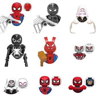 Superhrdinu Spider Stavebné Kamene, Tehly Mysterio Peter Parker Km Morales Akčné Figúrky Deti Hračky, Vianočné Darčeky