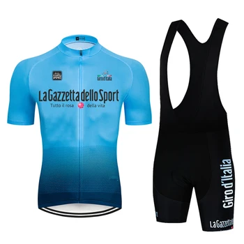 Tour De Taliansko D ' ITALIA Cyklistika Dres Sady pánske Cyklistické Krátke Cyklistické Oblečenie na Bicykli Maillot Cyklistika Jersey Šortky, nohavice s Náprsenkou