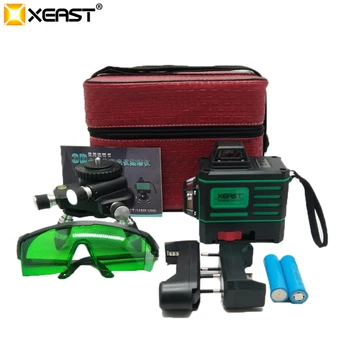 XEAST XE-67D 3D 12 riadkov automatickom vyrovnanie rotačné vonkajšie konštrukcie dotykový ovládací zelený laser úrovni