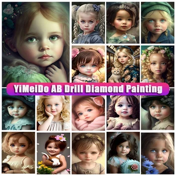 YiMeido Zips, Taška AB Diamond Maľovanie Mozaiky Dievča Umenie Obrázok Cross Stitch Auta Plný Diamond Výšivky Roztomilý Kreslený Domova